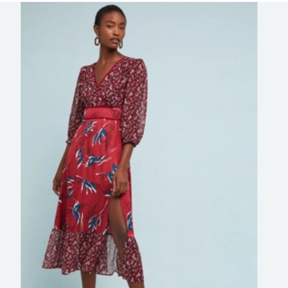 Floral 3/4 Sleeve Maxi Dress